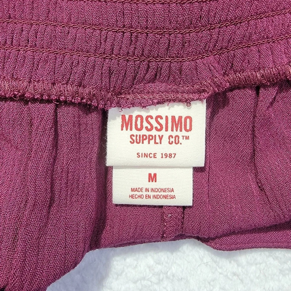 Mossimo Burgandy Ruffled Floral Embroidered Flutter Shorts Size M - Picture 4 of 8